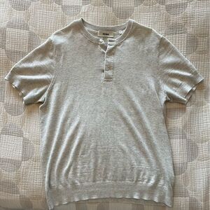 Buck Mason Avalon Knit Henley, Size M, Cream.